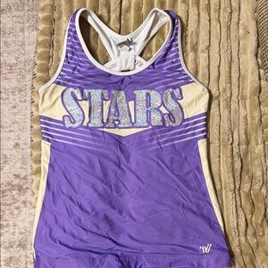 Varsity Purple and Cream Stars Tank Top